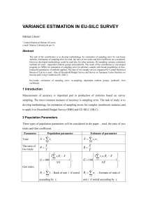 Variance estimation in EU