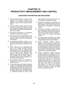 CHAPTER 15 productivity measurement and control