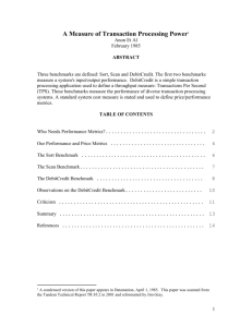 A Measure of Transaction Processing Power With