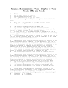 Krugman – Chapter 2 – Trade Offs and Trade (Exam V1)