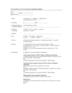 Endometritis Admission Order - American Academy of Family