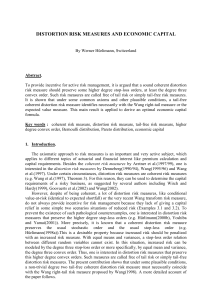 DISTORTION MEASURES AND ECONOMIC CAPITAL