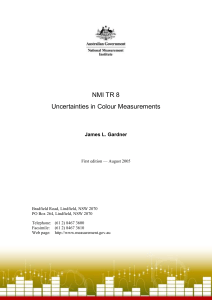 NMI TR 8 Uncertainties in Colour Measurements