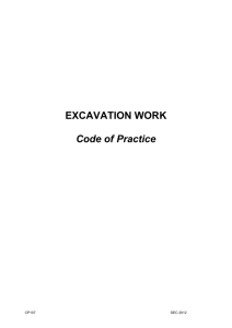 Excavation Work - Code of Practice