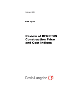 2.4 Types of BERR Construction Price and Cost Indices