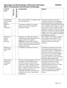 Advantages & Disadvantages