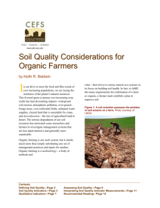 Soil Quality Considerations - Center for Environmental Farming