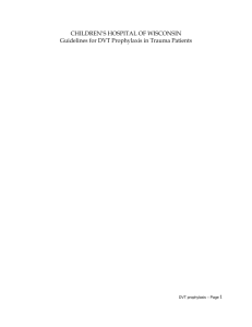 DVT Prophylaxis - Society of Trauma Nurses