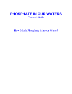 PHOSPHATE IN OUR WATERS - C-MORE