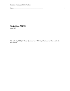 Nutrition MCQ