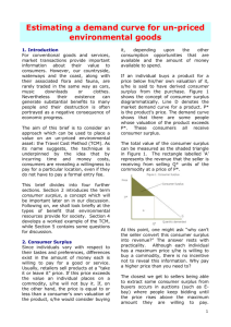 Estimating a demand curve for un