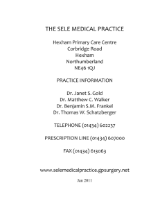 Practice Brochure - The Sele Medical Practice