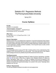 Stat 501 Regression Methods - Penn State Department of Statistics