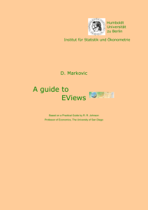 EViewsGuide - Institute for Statistics and Mathematics