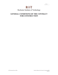 General Conditions of the Contract for Construction