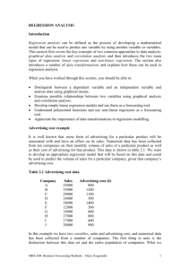 REGRESSION ANALYSIS