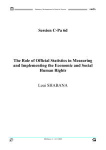 The role of official statistics in measuring and implementing the