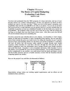 Capital Budgeting Basics, Instructor`s Manual