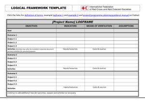 Logical framework (“logframe”) template