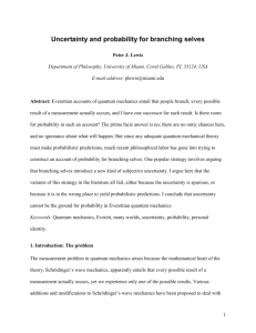 Uncertainty and probability for branching selves - PhilSci