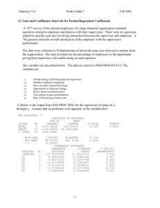 A) Tests and Confidence Intervals for Partial Regression Coefficients