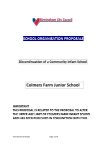 Colmers Farm Junior School Full Proposal