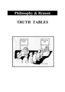 truth table rules