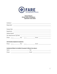 minimum criteria for fare clinical care network accreditation