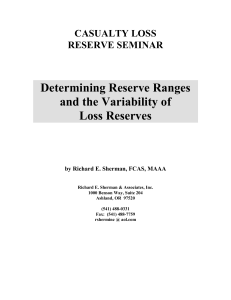 Estimating the Variability of Loss Reserves