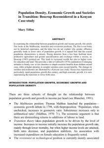Population Density, Economic Growth and Societies