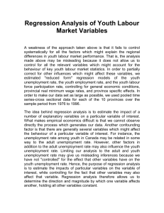 c. Regression Analysis of Youth Labour Market Variables