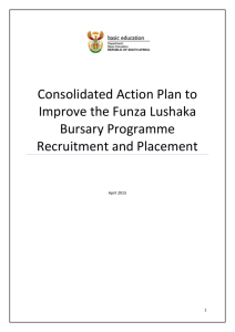 Consolidated Action Plan to Improve Recruitment and Placement of