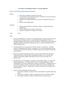 Estimating Vitamin A Coverage