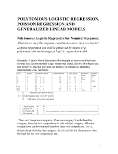 polytomous logistic regression, poisson regression and generalized