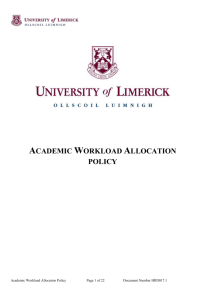 Academic Workload Allocation Policy