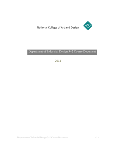 Department of Industrial Design Course Document