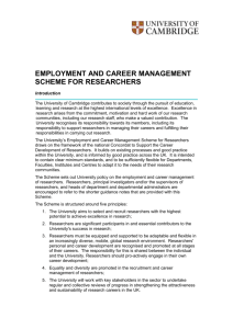 employment and career management scheme for researchers