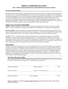 Honors AP Course Contract