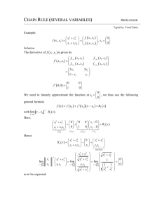 CHAIN RULE (SEVERAL VARIABLES) DR KUENZER
