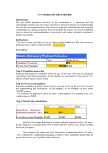 User manual for DR estimation - VISION 2020 e