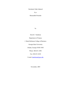 Stochastic Order Ind.. - Georgia State University