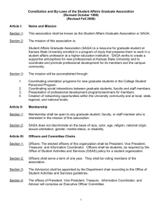 SAGA Constitution - Kansas State University