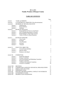 BY-LAWS - Family Promise of Bergen County