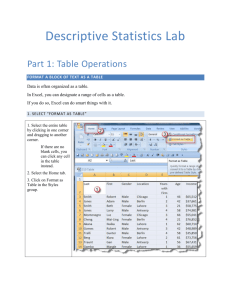 Data Tables