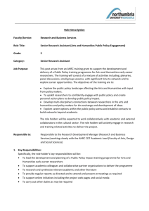 Role Description Form - Working at Northumbria
