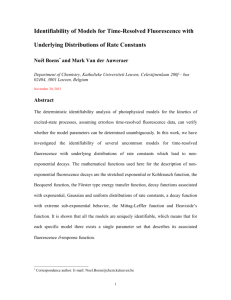 Identifiability of models for time-resolved fluorescence