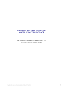 9. User guide to the SERVICES contract