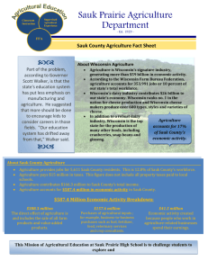 Sauk County Agricultural Fact Sheet