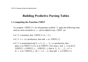 Computing the First and Follow Functions