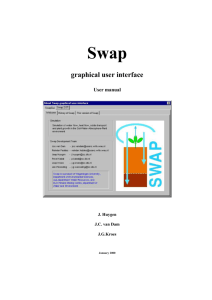 Figure 6.1 Expected input files - SWAP Soil Water Atmosphere Plant